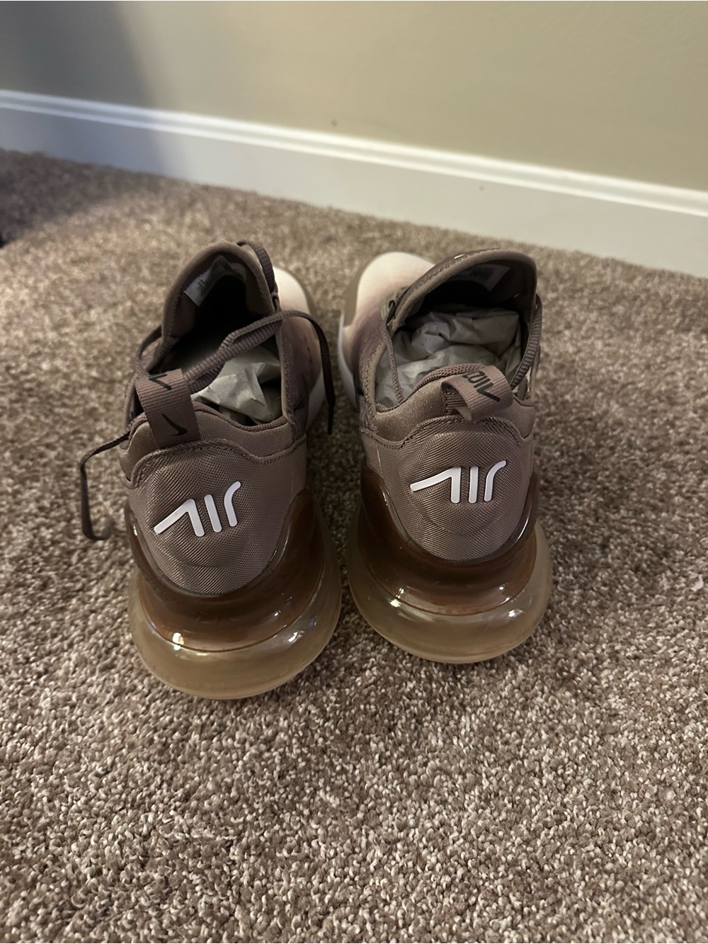 Nike Air Max 270 Men's Sneakers - Taupe Olive Blend - Picture 3 of 5
